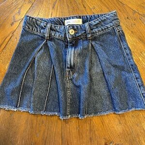 Zara Girls Denim Mini Skirt Flared